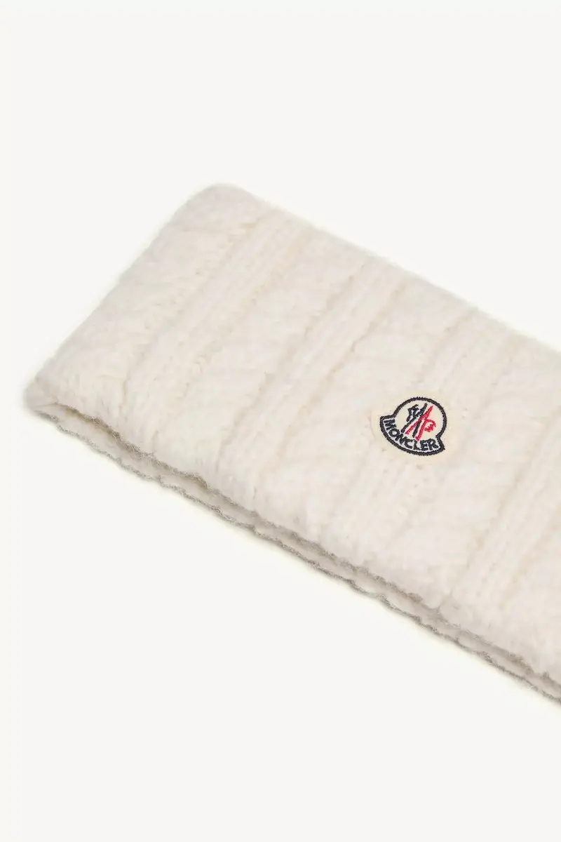 Moncler Cable Knit Alpaca Blend Headband | Thumbnail 4