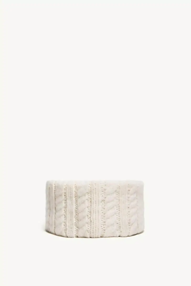 Moncler Cable Knit Alpaca Blend Headband | Thumbnail 5