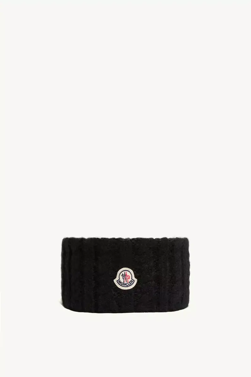 Moncler Cable Knit Alpaca Blend Headband | Thumbnail 2