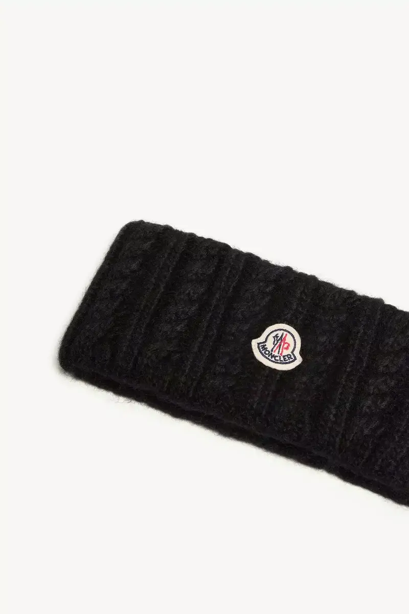 Moncler Cable Knit Alpaca Blend Headband | Thumbnail 4