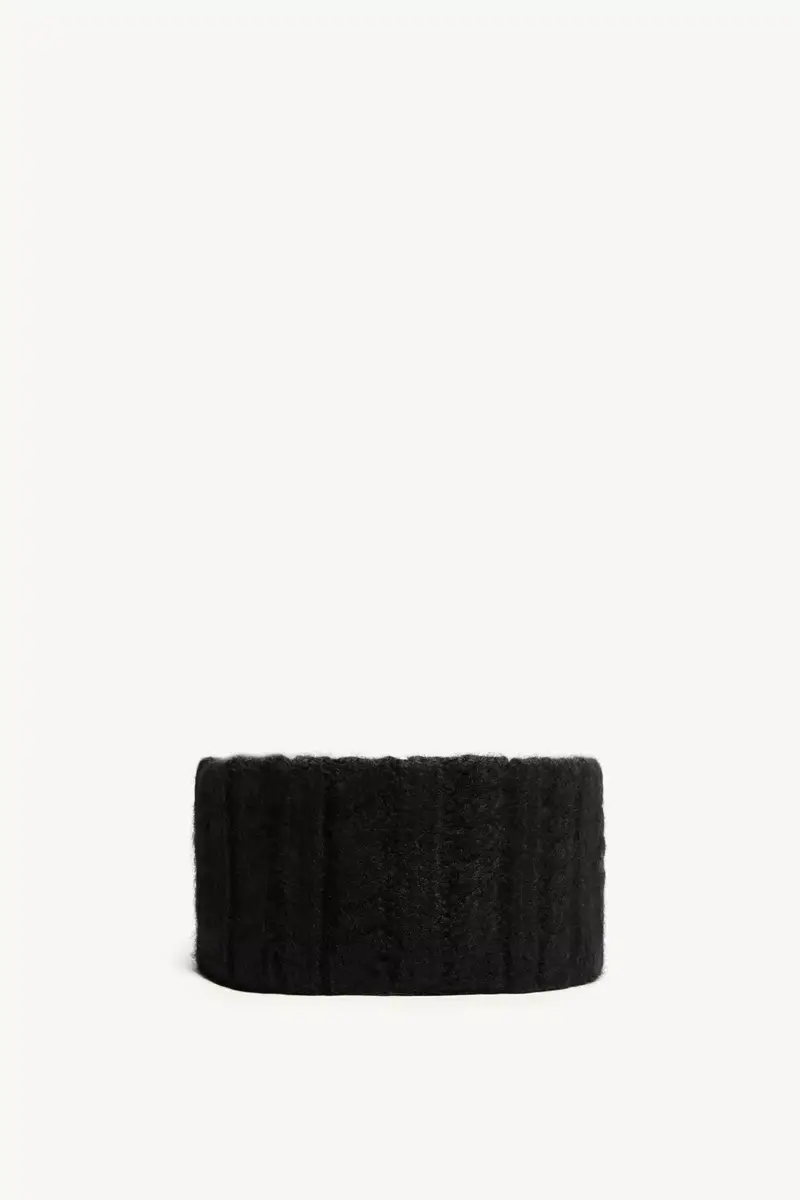 Moncler Cable Knit Alpaca Blend Headband | Thumbnail 5