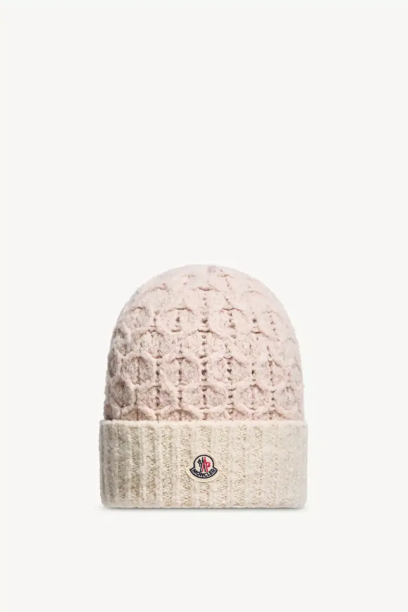 Moncler Mouliné Cable Wool Blend Beanie | Thumbnail 2 Moncler Mouliné Cable Wool Blend Beanie | Thumbnail 2