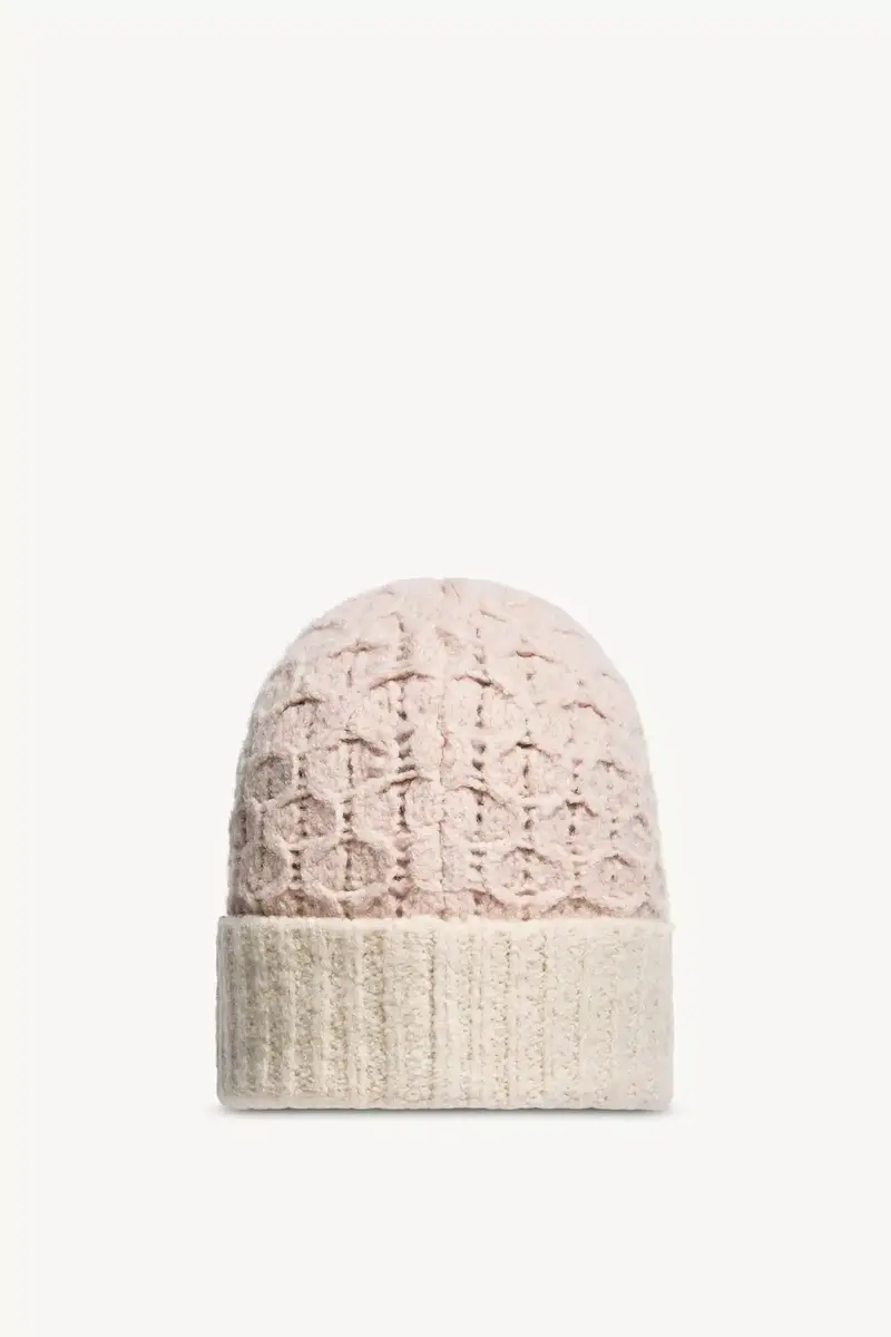 Moncler Mouliné Cable Wool Blend Beanie | Thumbnail 5 Moncler Mouliné Cable Wool Blend Beanie | Thumbnail 5