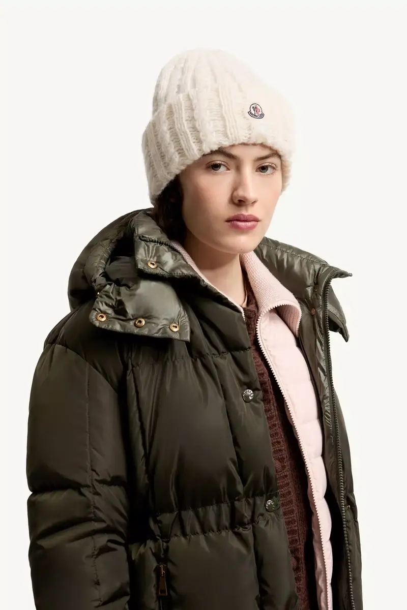Moncler Cable Knit Wool Blend Beanie | Thumbnail 3