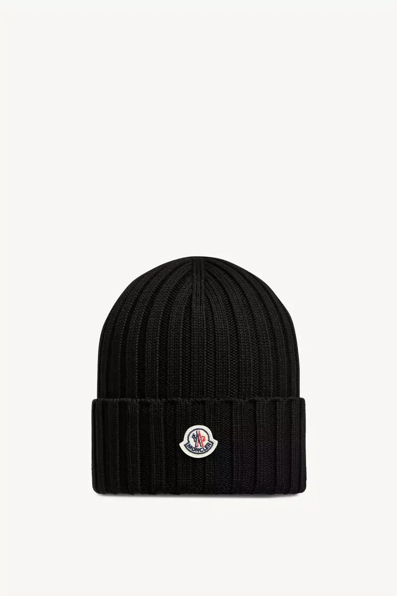Moncler Logo Wool Beanie | Thumbnail 2 Moncler Logo Wool Beanie | Thumbnail 2