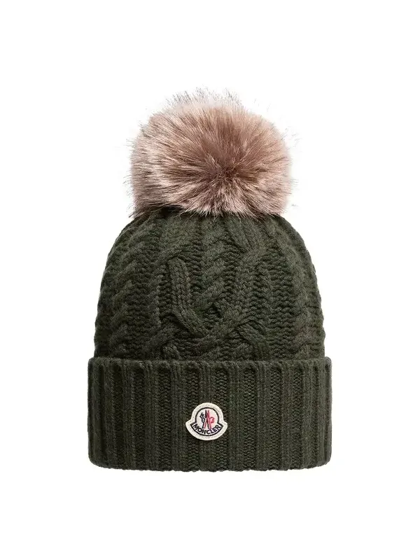 Wool & Cashmere Blend Beanie With Pom Pom Wool & Cashmere Blend Beanie With Pom Pom