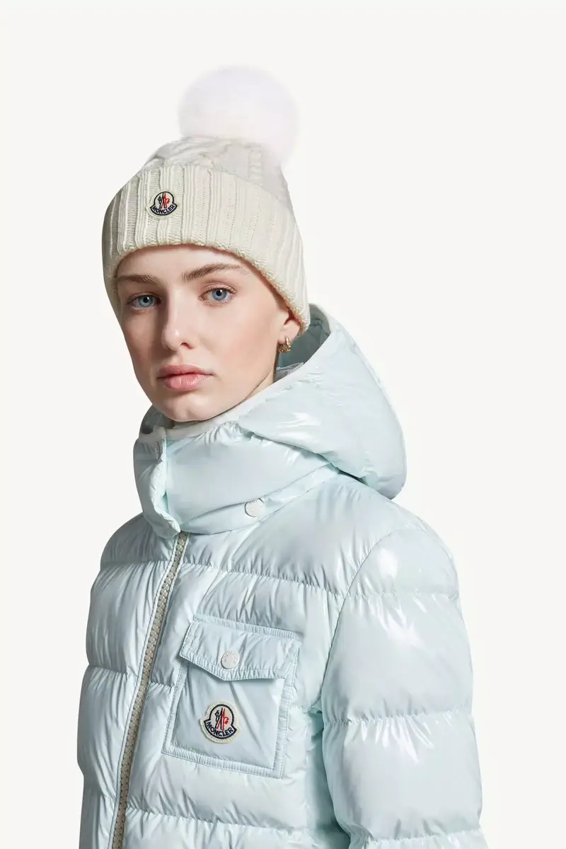 Moncler Wool & Cashmere Blend Beanie With Pom Pom | Thumbnail 3