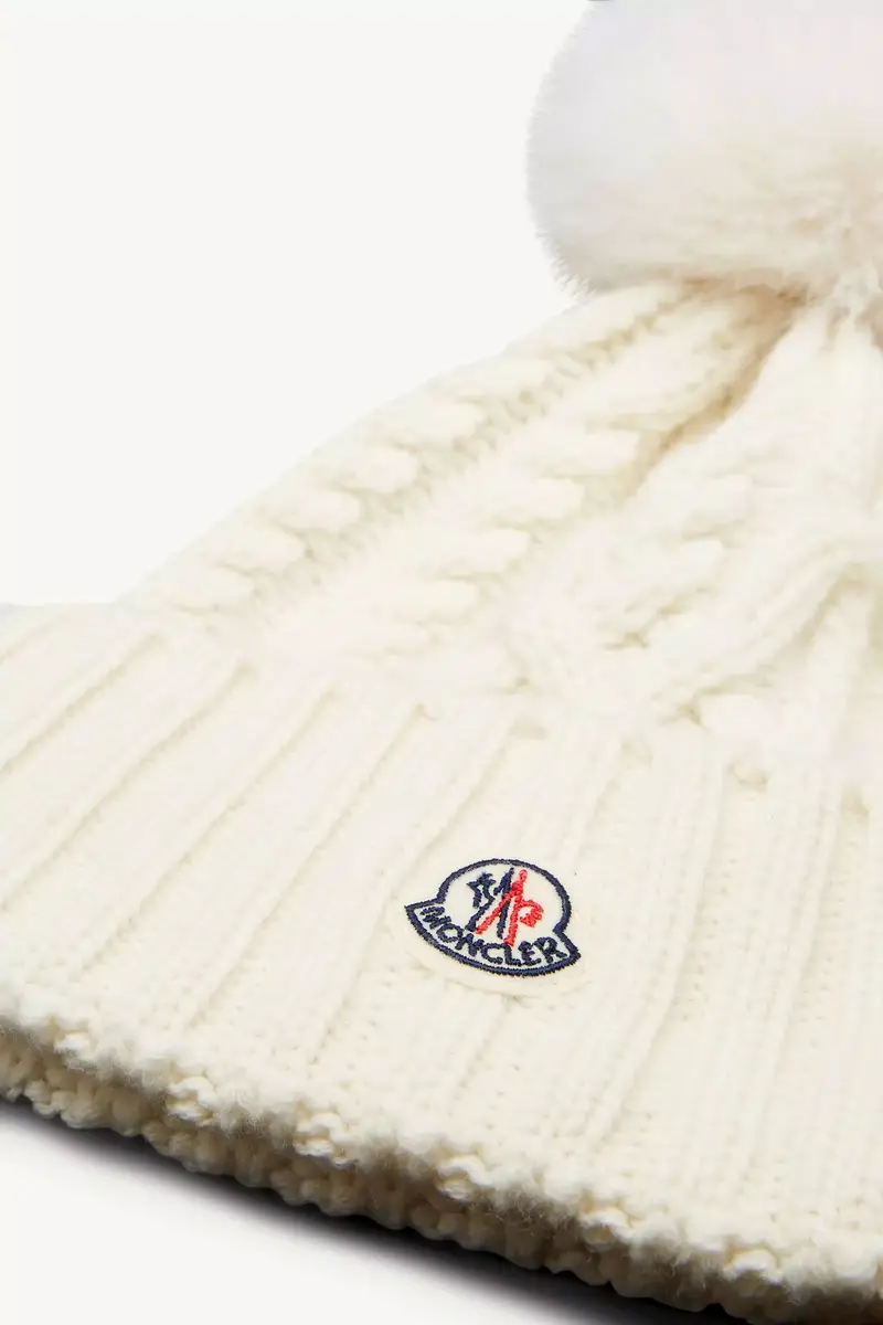 Moncler Wool & Cashmere Blend Beanie With Pom Pom | Thumbnail 4