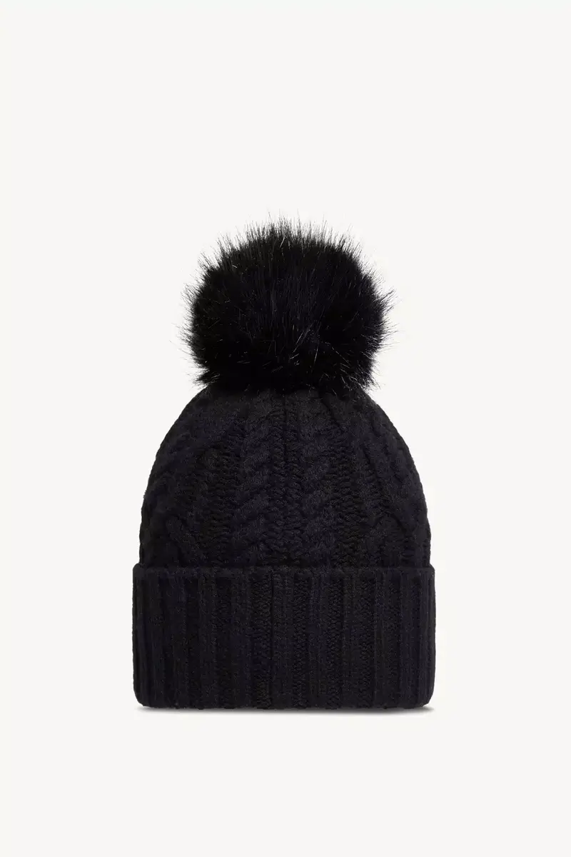 Moncler Wool & Cashmere Blend Beanie With Pom Pom | Thumbnail 5 Moncler Wool & Cashmere Blend Beanie With Pom Pom | Thumbnail 5