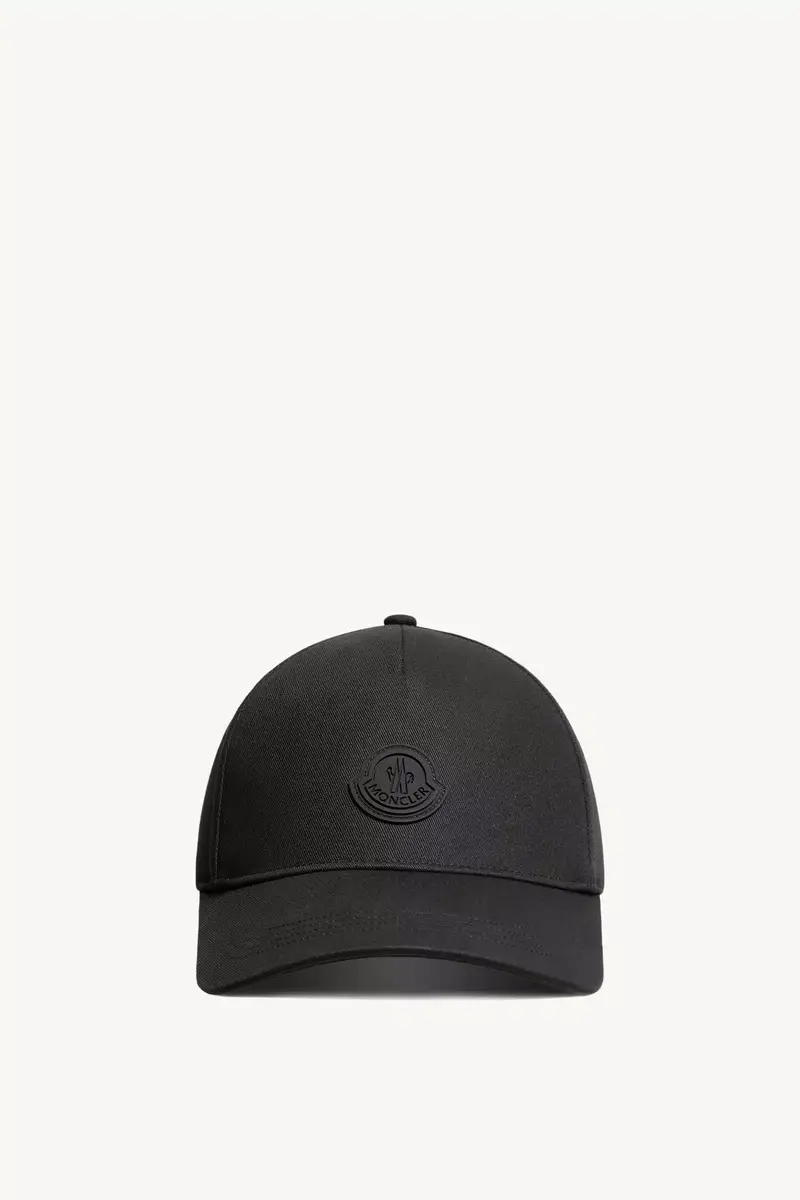 Moncler Silicone Logo Cotton Baseball Cap | Thumbnail 2 Moncler Silicone Logo Cotton Baseball Cap | Thumbnail 2