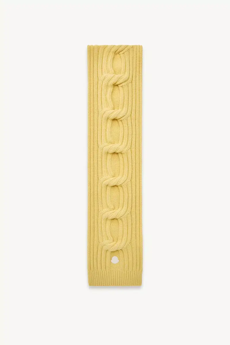 Moncler Chain Knit Wool & Cashmere Scarf | Thumbnail 2 Moncler Chain Knit Wool & Cashmere Scarf | Thumbnail 2
