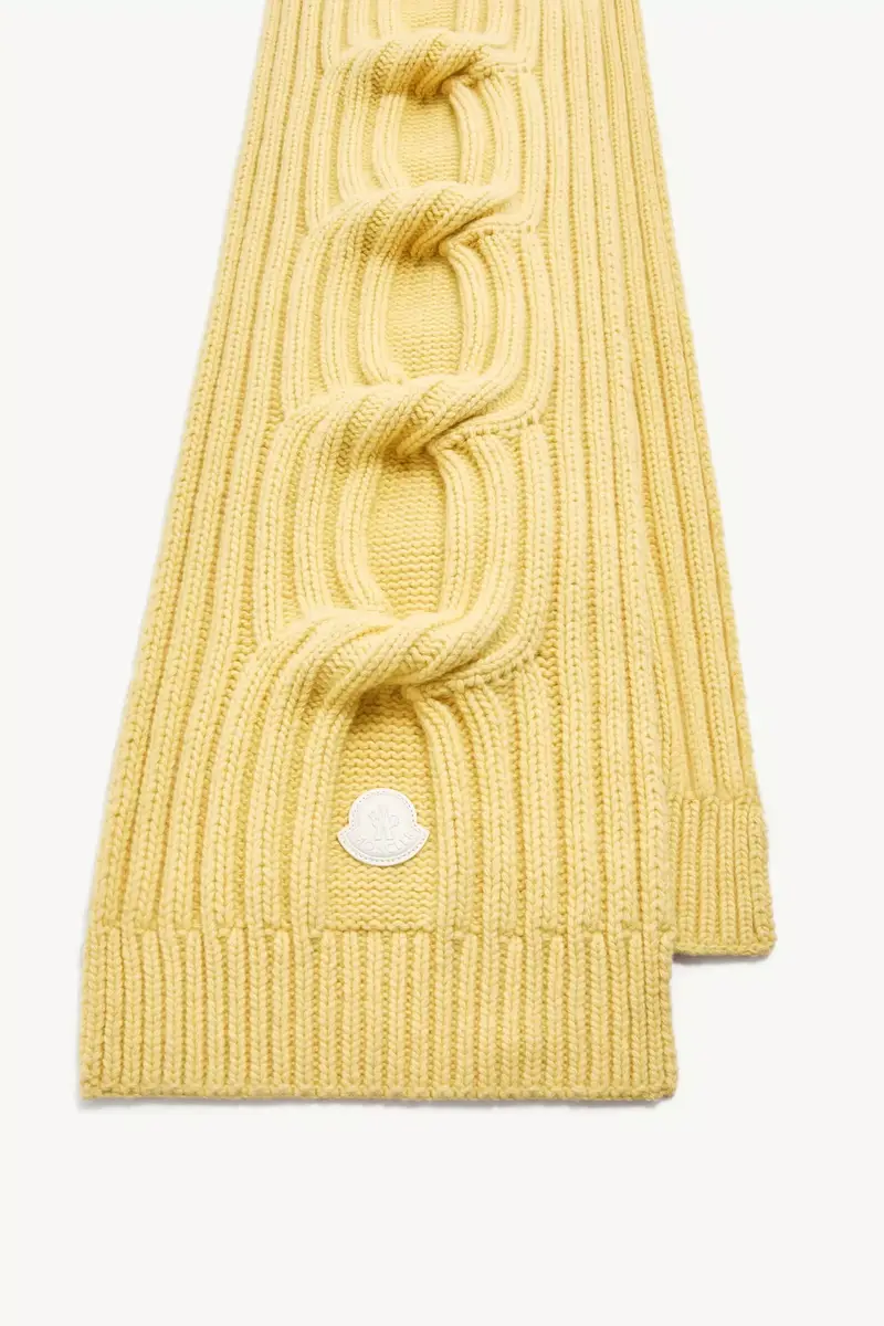 Moncler Chain Knit Wool & Cashmere Scarf | Thumbnail 4 Moncler Chain Knit Wool & Cashmere Scarf | Thumbnail 4