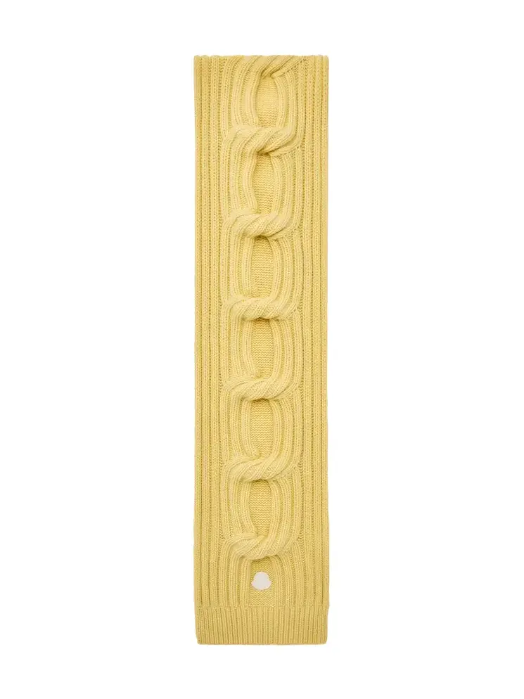 Moncler Chain Knit Wool & Cashmere Scarf