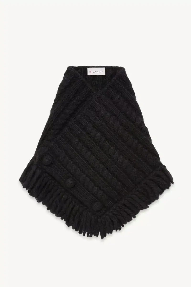 Moncler Cable Knit Alpaca Blend Neck Scarf | Thumbnail 2 Moncler Cable Knit Alpaca Blend Neck Scarf | Thumbnail 2