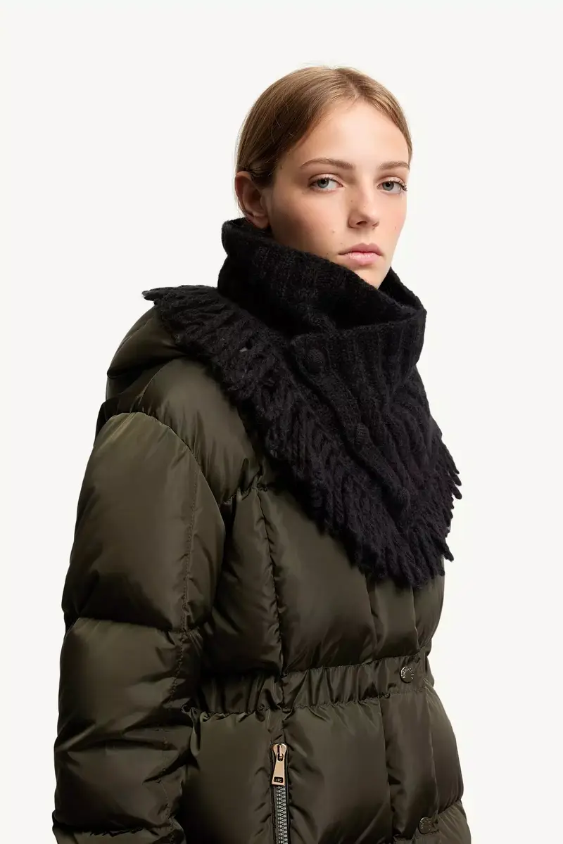 Moncler Cable Knit Alpaca Blend Neck Scarf | Thumbnail 3 Moncler Cable Knit Alpaca Blend Neck Scarf | Thumbnail 3