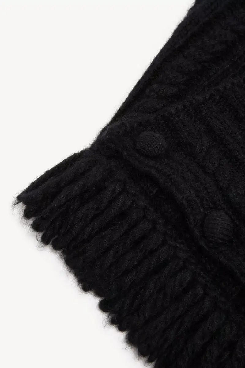 Moncler Cable Knit Alpaca Blend Neck Scarf | Thumbnail 4 Moncler Cable Knit Alpaca Blend Neck Scarf | Thumbnail 4