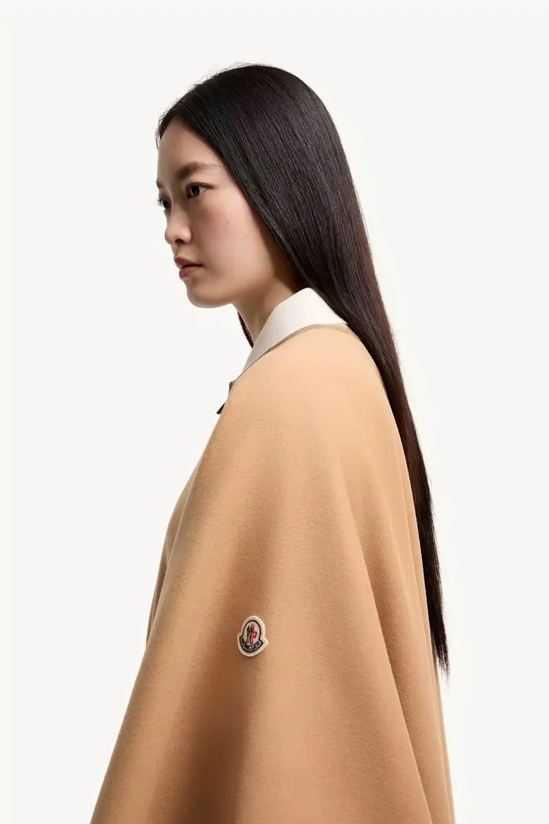 Moncler Padded Wool Blend Cape | Thumbnail 4 Moncler Padded Wool Blend Cape | Thumbnail 4