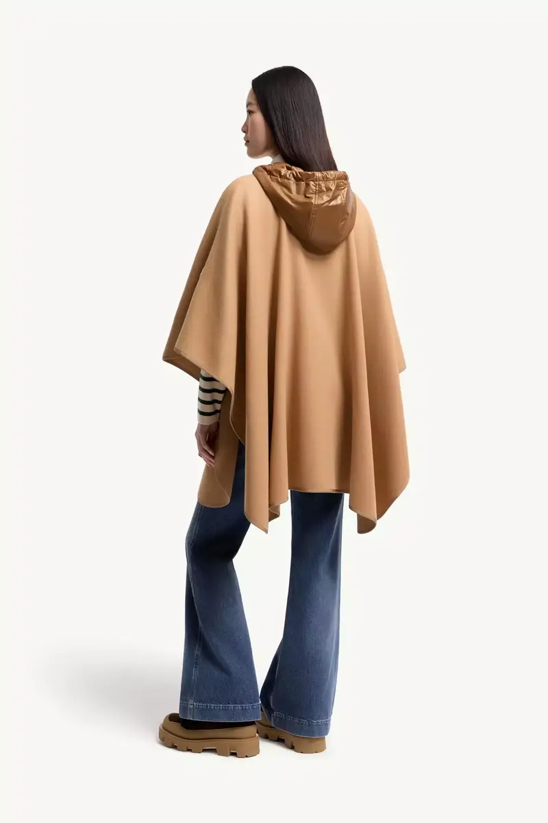 Moncler Padded Wool Blend Cape | Thumbnail 6 Moncler Padded Wool Blend Cape | Thumbnail 6