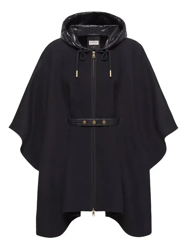Padded Wool Blend Cape