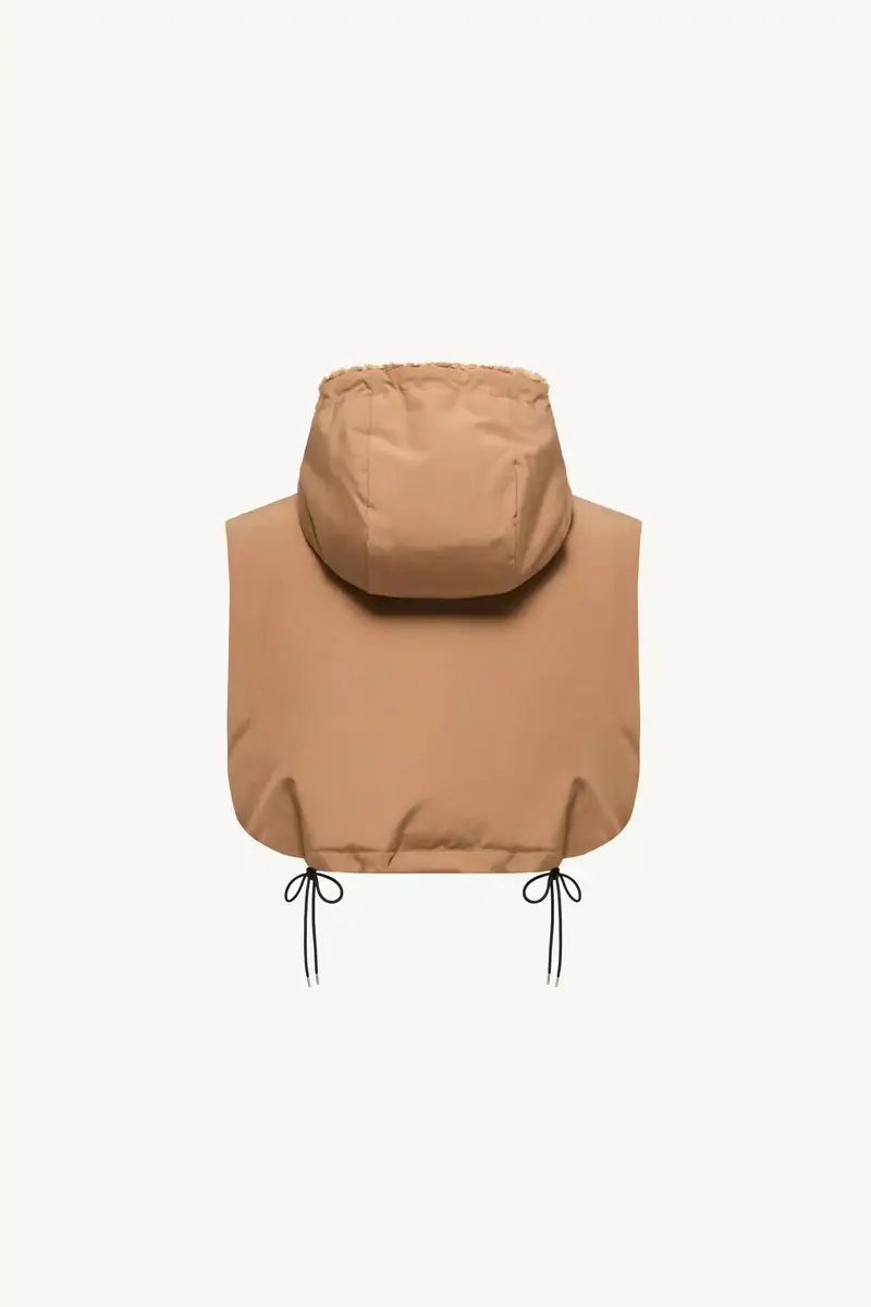 Moncler Teddy Fleece Hooded Padded Bib | Thumbnail 5 Moncler Teddy Fleece Hooded Padded Bib | Thumbnail 5