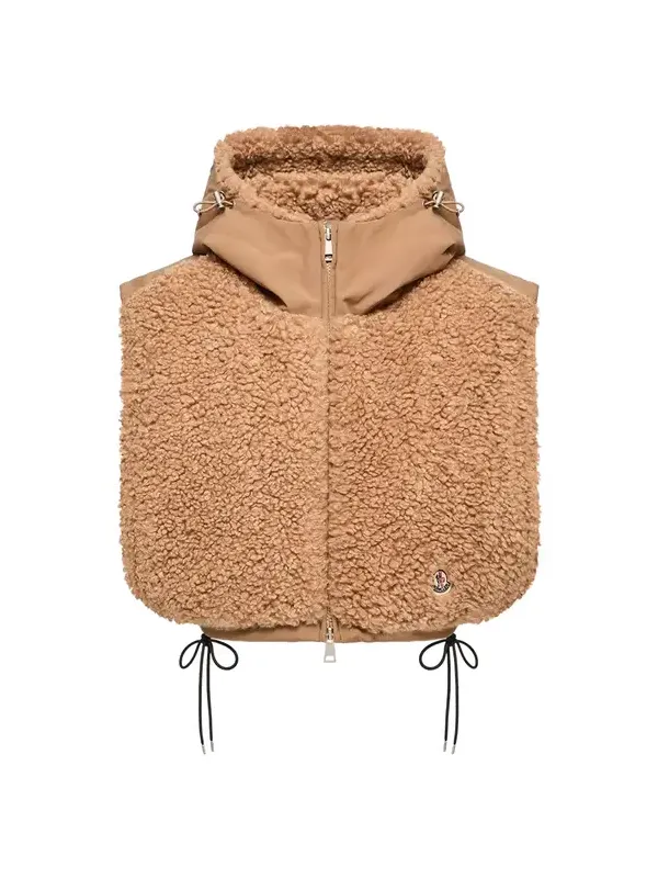 Teddy Fleece Hooded Padded Bib