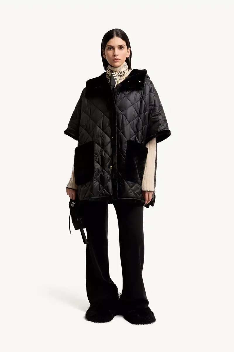 Moncler Reversible Hooded Cape | Thumbnail 3 Moncler Reversible Hooded Cape | Thumbnail 3