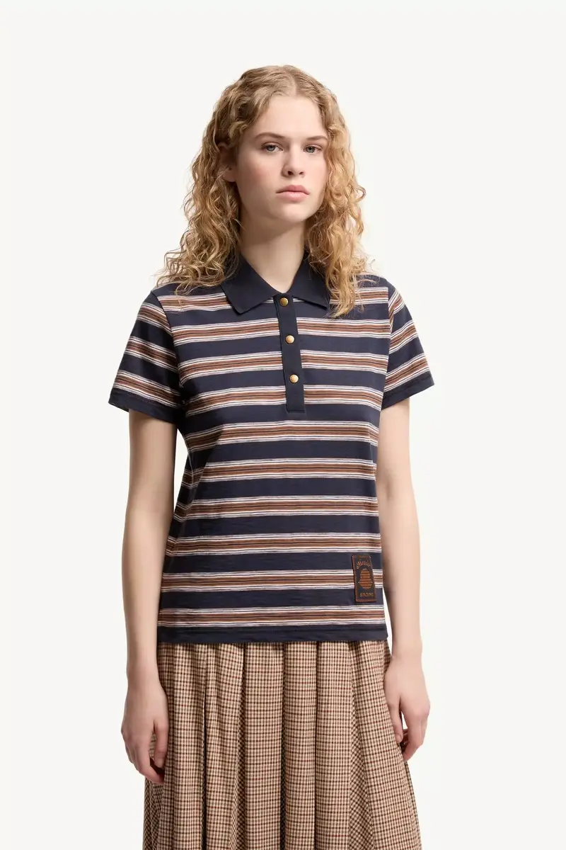 Moncler Striped Cotton Polo Shirt | Thumbnail 5 Moncler Striped Cotton Polo Shirt | Thumbnail 5