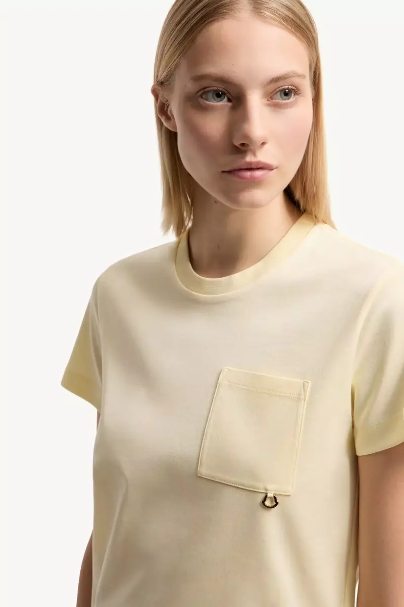 Moncler Metal Logo Cotton T-shirt | Thumbnail 6 Moncler Metal Logo Cotton T-shirt | Thumbnail 6