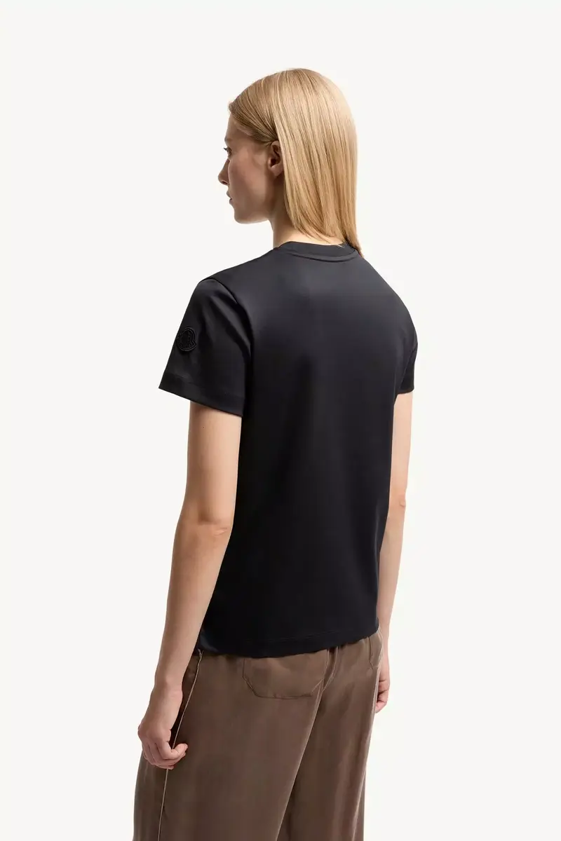 Moncler Metal Logo Cotton T-shirt | Thumbnail 5 Moncler Metal Logo Cotton T-shirt | Thumbnail 5