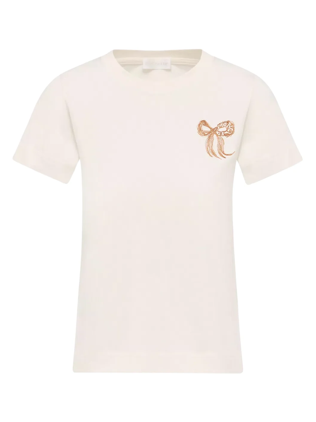 Embroidered Bow Cotton T-shirt Embroidered Bow Cotton T-shirt