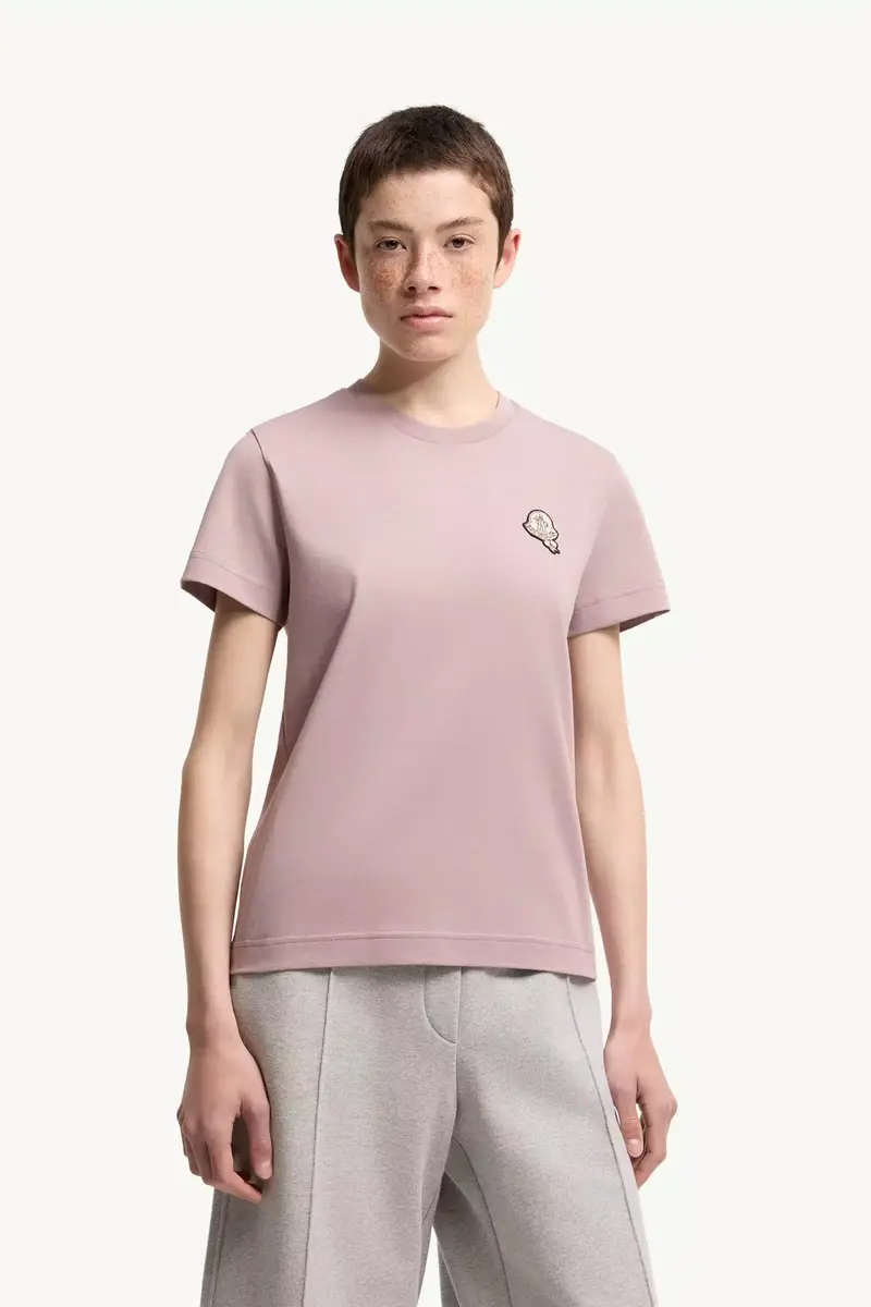 Moncler Logo Patch Cotton T-shirt | Thumbnail 5