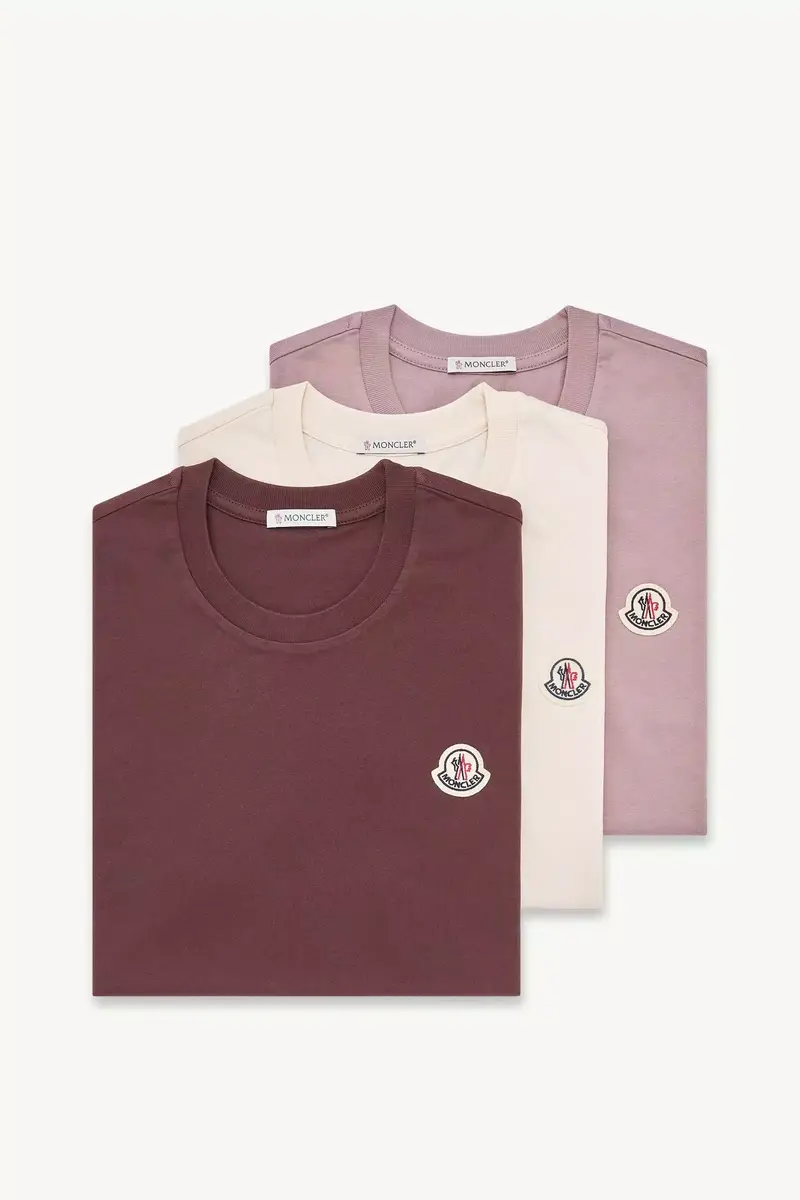 Moncler Logo Patch Cotton T-shirt (pack Of Three) | Thumbnail 2 Moncler Logo Patch Cotton T-shirt (pack Of Three) | Thumbnail 2