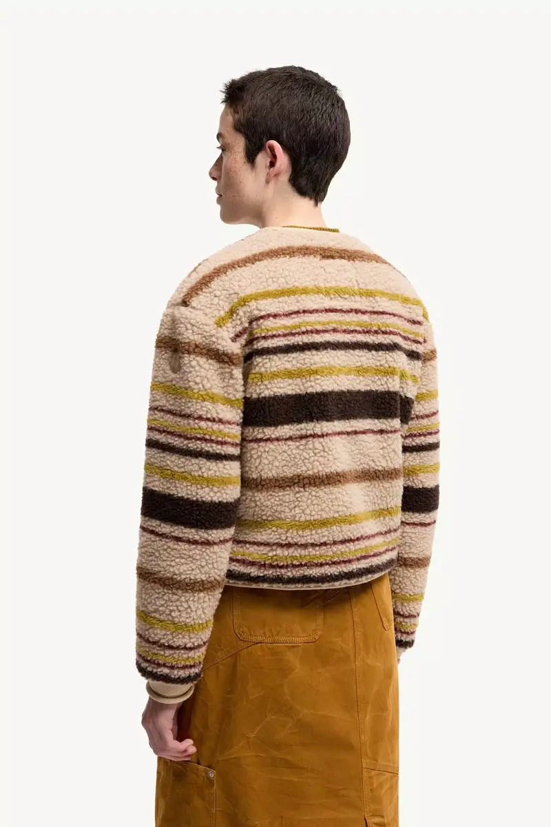 Moncler Striped Teddy Zip-up Cardigan | Thumbnail 6