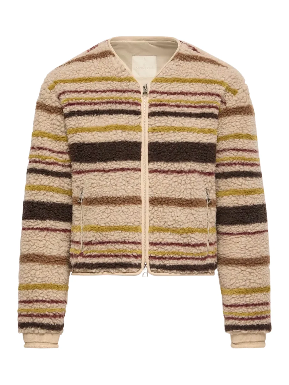 Striped Teddy Zip-up Cardigan Striped Teddy Zip-up Cardigan