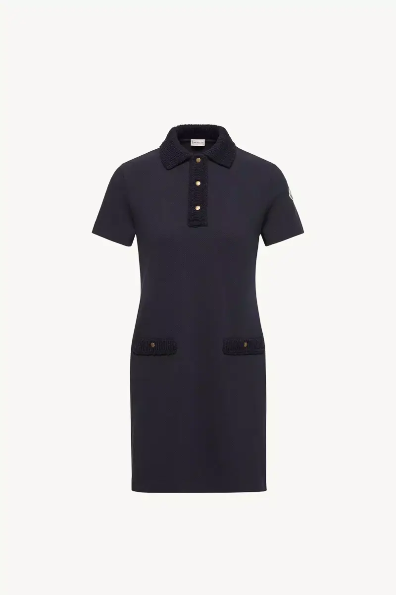 Moncler Cotton Piquet Polo Mini Dress | Thumbnail 2 Moncler Cotton Piquet Polo Mini Dress | Thumbnail 2