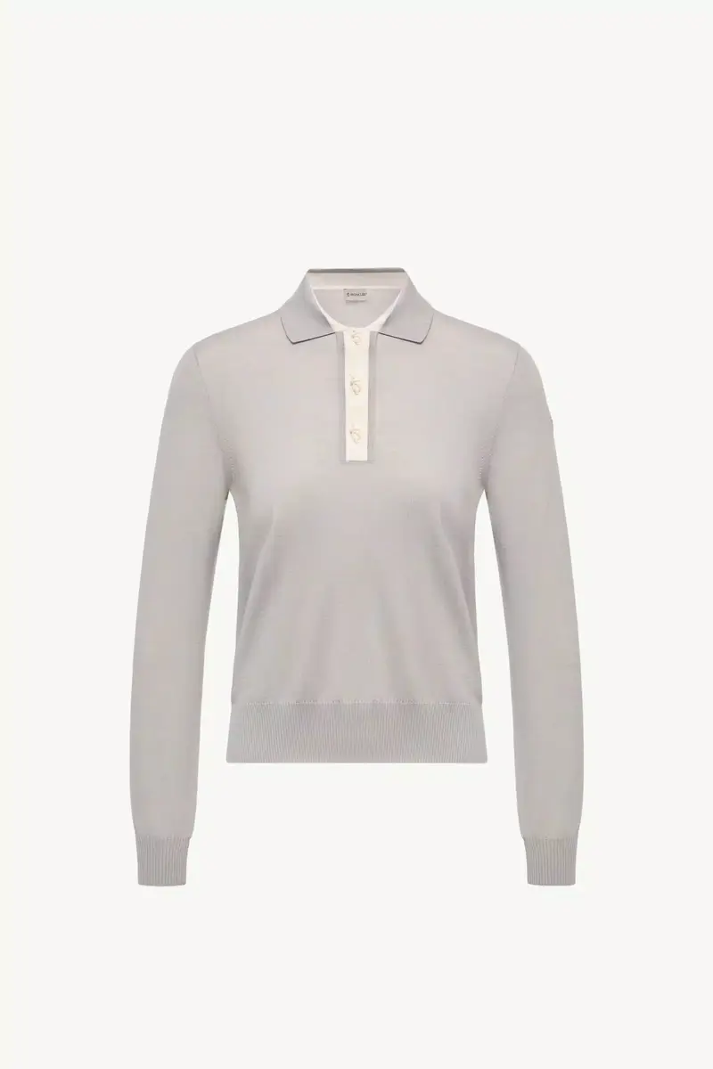 Moncler Wool Long Sleeve Polo Shirt | Thumbnail 2 Moncler Wool Long Sleeve Polo Shirt | Thumbnail 2