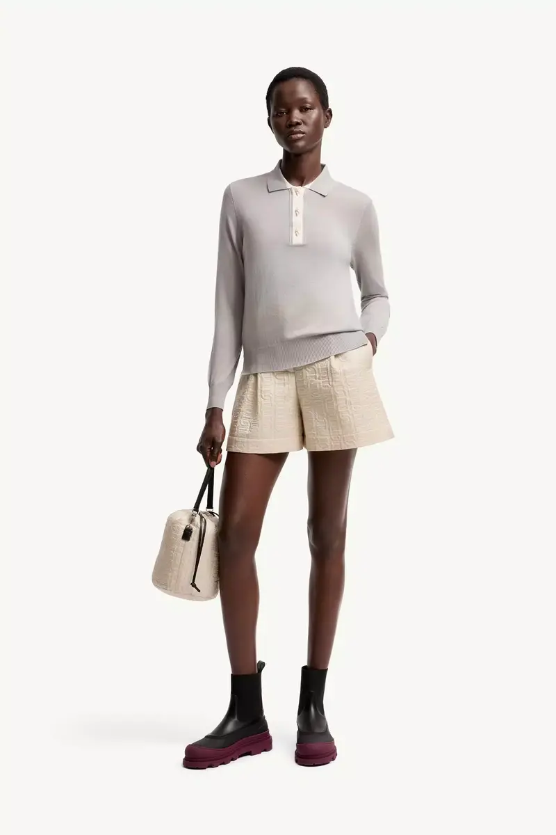 Moncler Wool Long Sleeve Polo Shirt | Thumbnail 3 Moncler Wool Long Sleeve Polo Shirt | Thumbnail 3