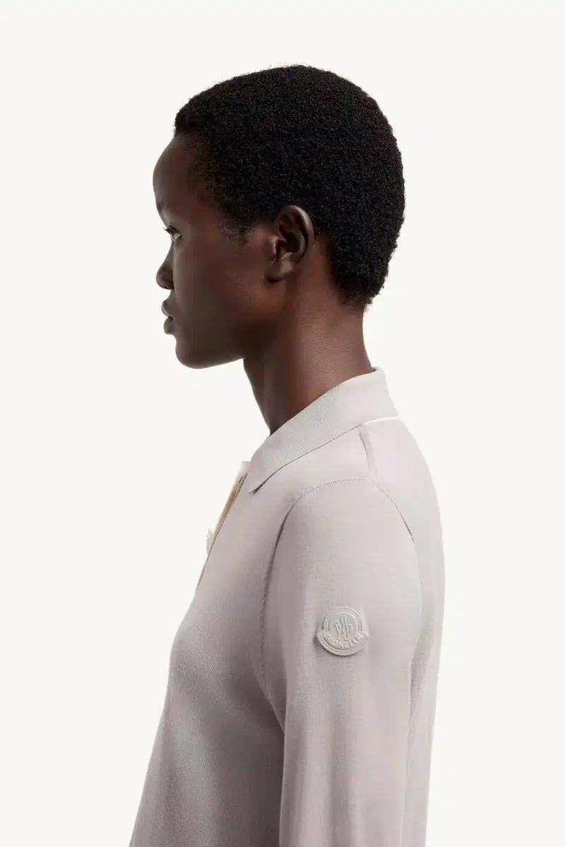 Moncler Wool Long Sleeve Polo Shirt | Thumbnail 4 Moncler Wool Long Sleeve Polo Shirt | Thumbnail 4
