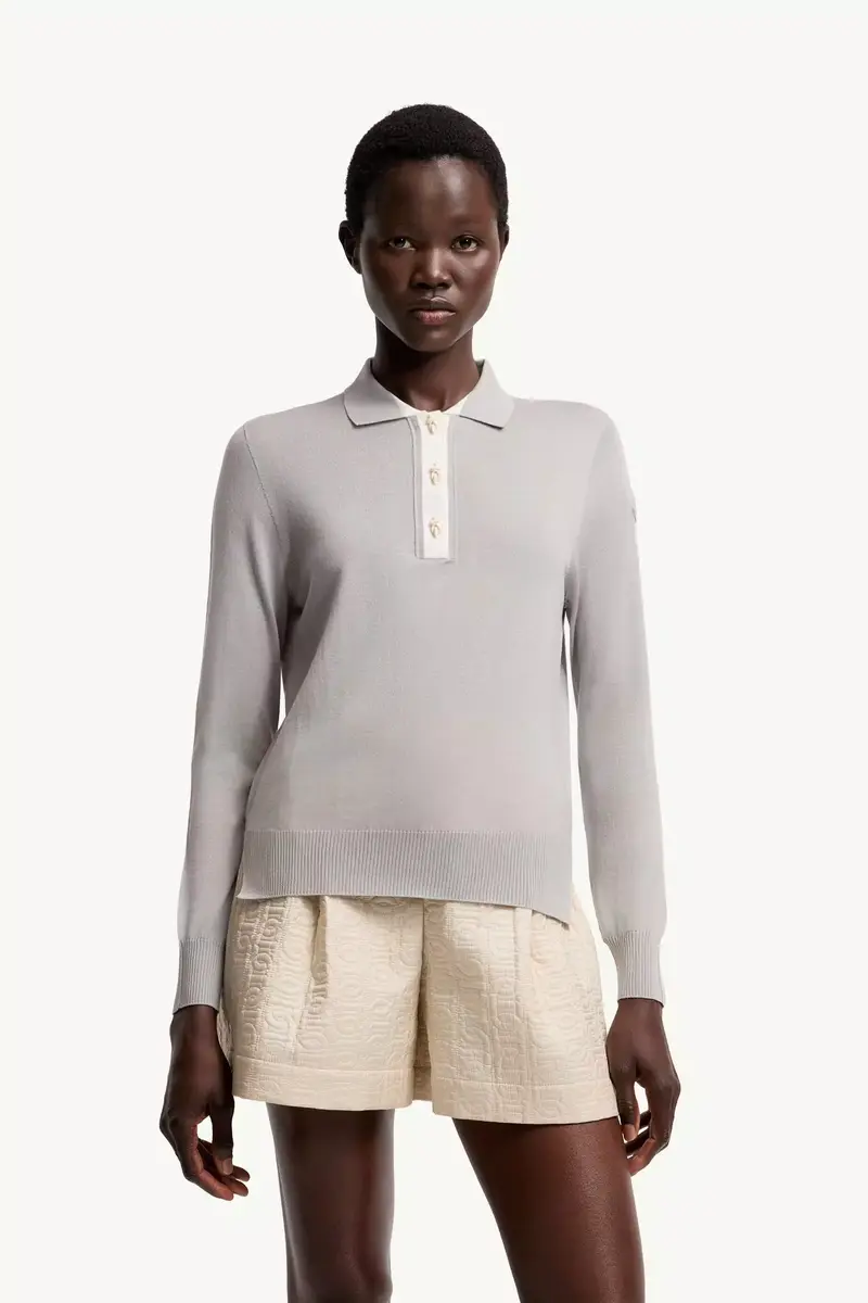 Moncler Wool Long Sleeve Polo Shirt | Thumbnail 5 Moncler Wool Long Sleeve Polo Shirt | Thumbnail 5