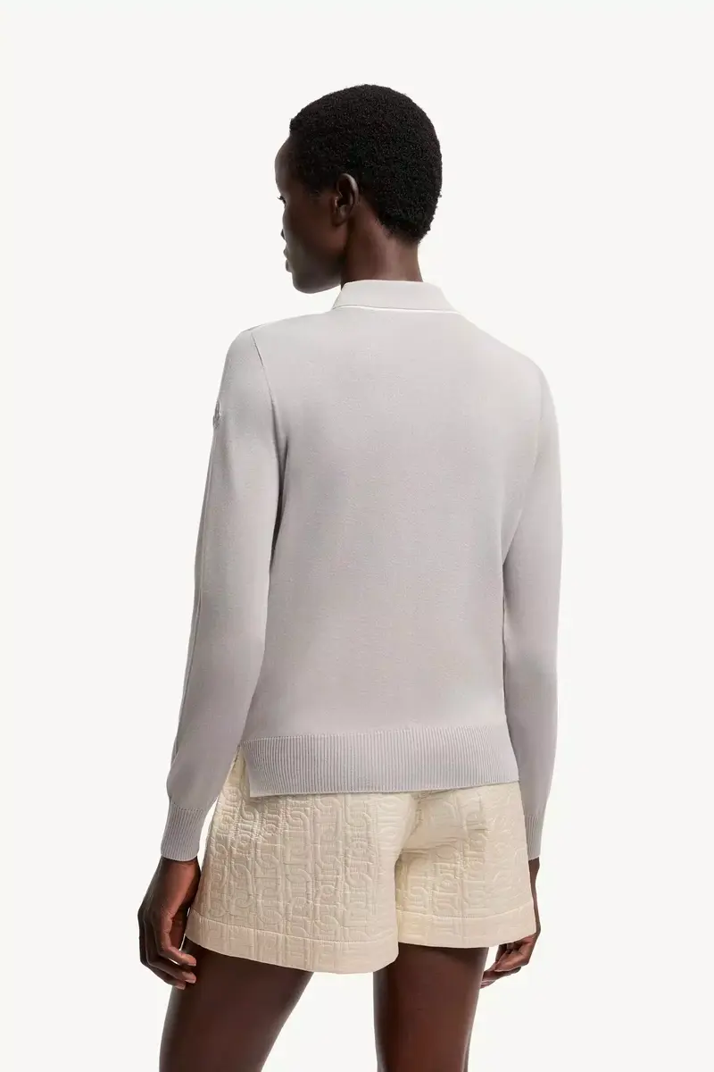Moncler Wool Long Sleeve Polo Shirt | Thumbnail 6 Moncler Wool Long Sleeve Polo Shirt | Thumbnail 6