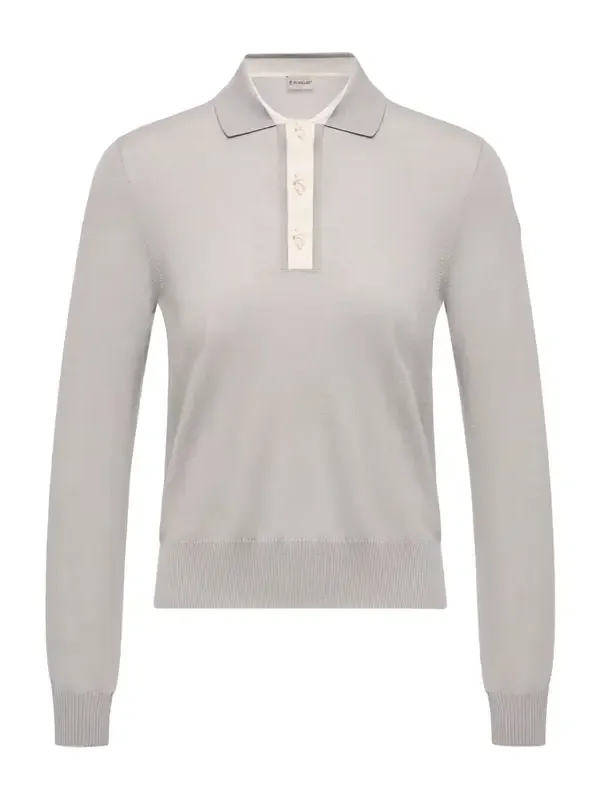 Wool Long Sleeve Polo Shirt Wool Long Sleeve Polo Shirt