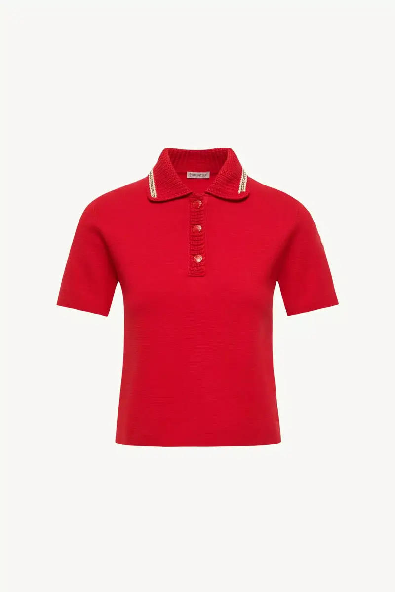 Moncler Cotton Knit Polo Shirt | Thumbnail 2 Moncler Cotton Knit Polo Shirt | Thumbnail 2