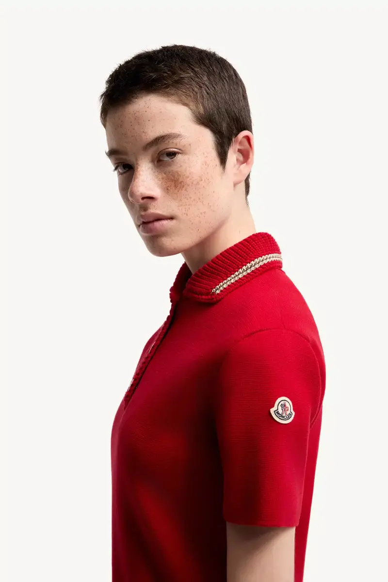 Moncler Cotton Knit Polo Shirt | Thumbnail 4 Moncler Cotton Knit Polo Shirt | Thumbnail 4