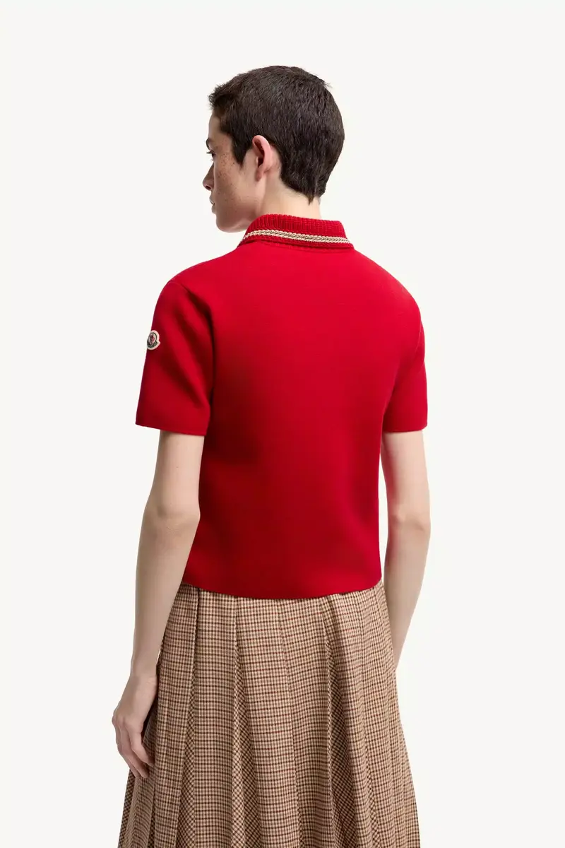Moncler Cotton Knit Polo Shirt | Thumbnail 6 Moncler Cotton Knit Polo Shirt | Thumbnail 6