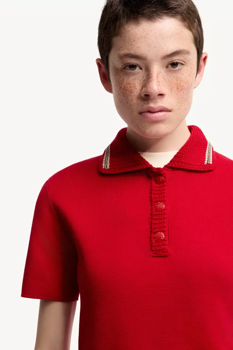 Moncler Cotton Knit Polo Shirt | Thumbnail 7 Moncler Cotton Knit Polo Shirt | Thumbnail 7