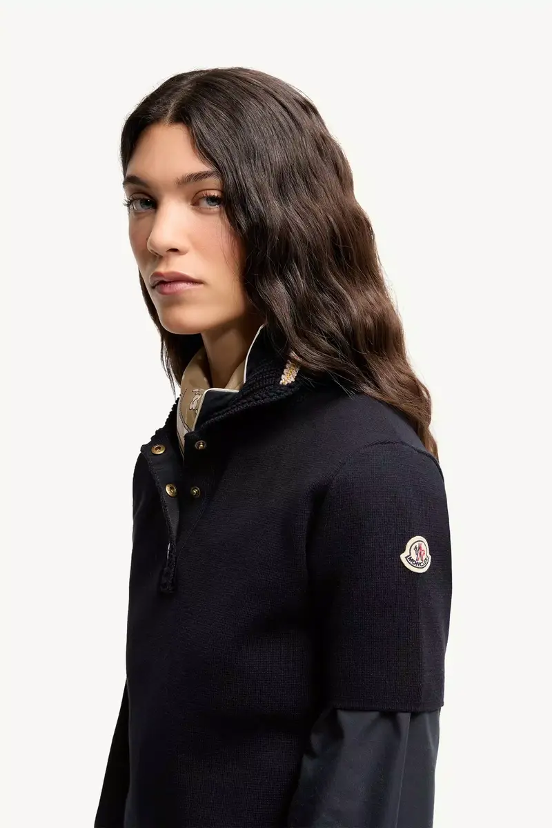 Moncler Cotton Knit Polo Shirt | Thumbnail 4 Moncler Cotton Knit Polo Shirt | Thumbnail 4