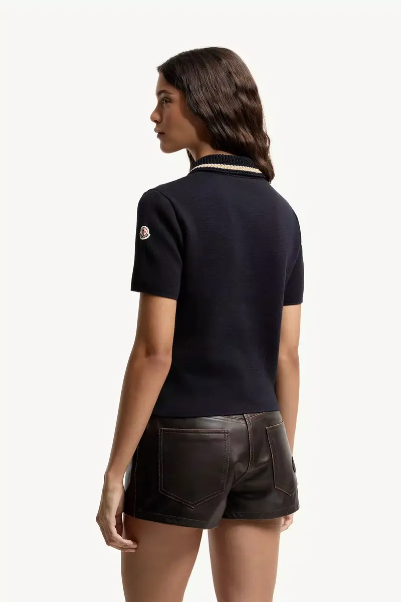 Moncler Cotton Knit Polo Shirt | Thumbnail 6 Moncler Cotton Knit Polo Shirt | Thumbnail 6