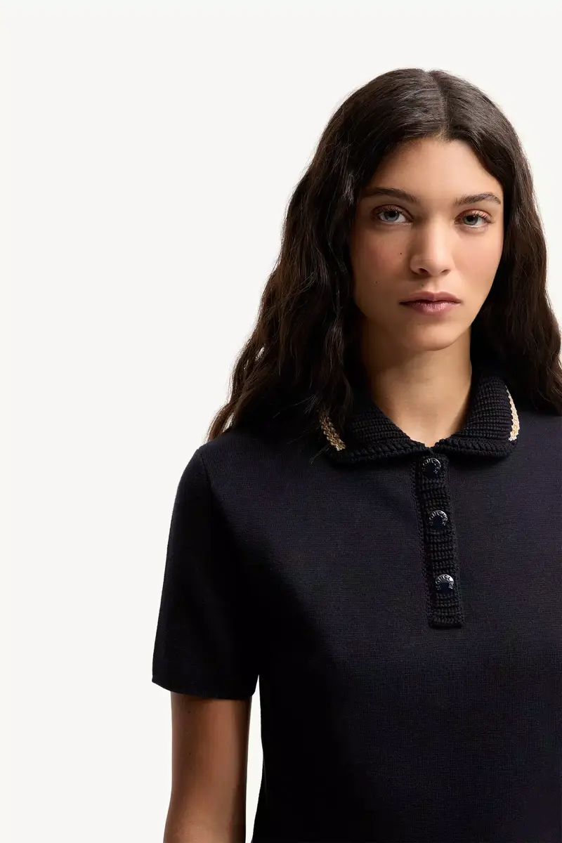 Moncler Cotton Knit Polo Shirt | Thumbnail 7 Moncler Cotton Knit Polo Shirt | Thumbnail 7