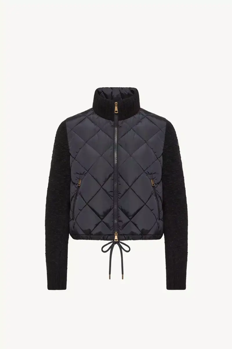 Moncler Cotton Blend Padded Zip-up Cardigan | Thumbnail 2