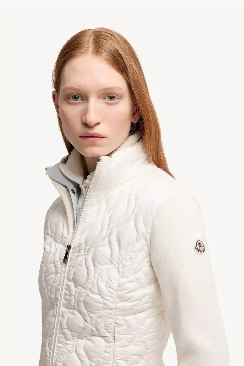Moncler Cotton Padded Zip-up Cardigan | Thumbnail 4 Moncler Cotton Padded Zip-up Cardigan | Thumbnail 4